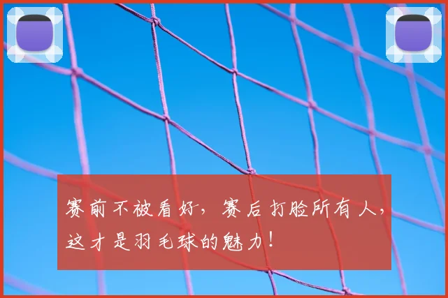 赛前不被看好,赛后打脸所有人,这才是羽毛球的魅力!