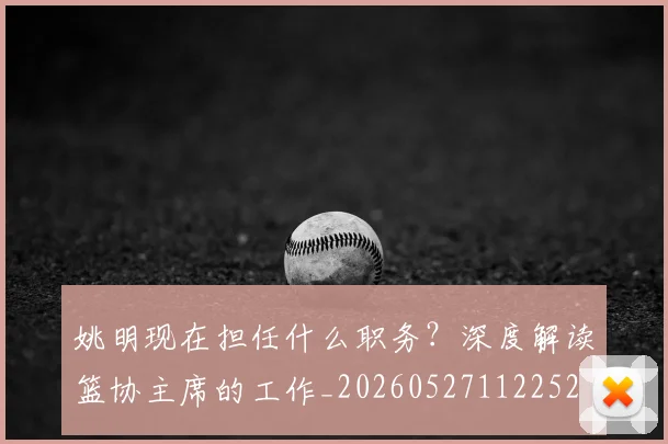姚明现在担任什么职务?深度解读篮协主席的工作_20260527112252